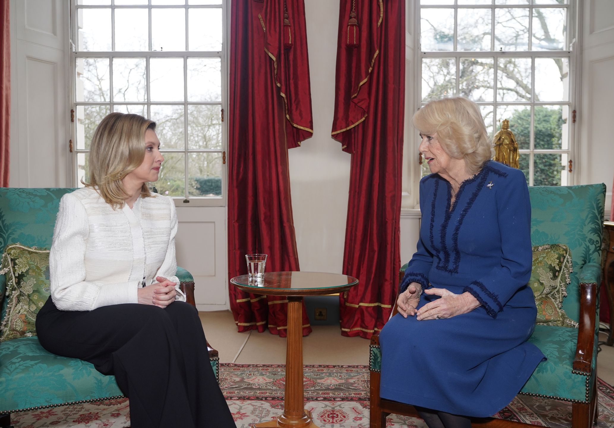 Królowa Camilla gościła Ołenę Załenską w Clarence House
