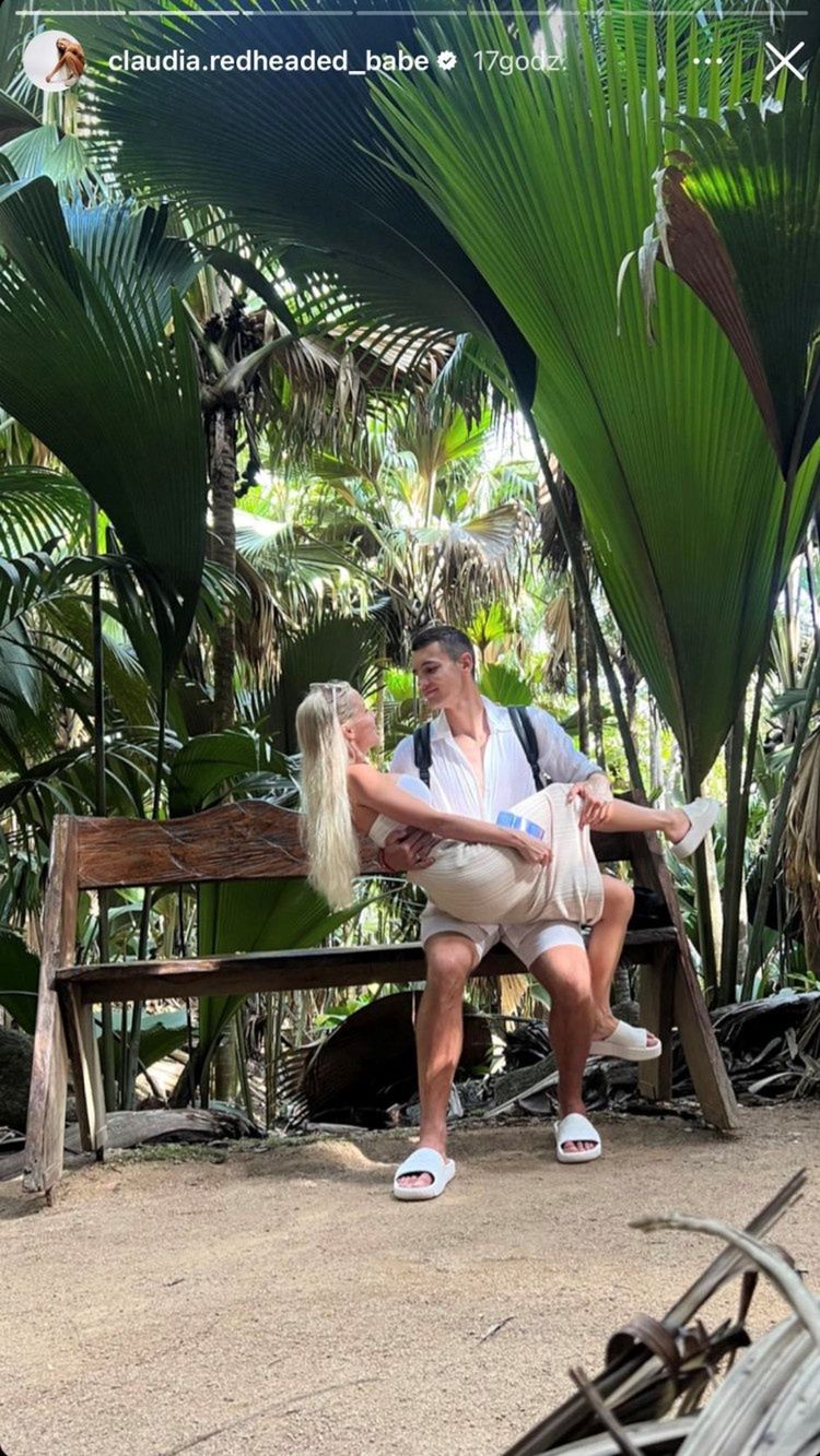 Jakub Kiwior i Claudia Kowalczyk w podróży poślubnej