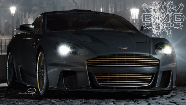 Mroczny arystokrata - pozłacany Aston Martin DBS