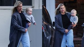 52-letnia Cameron Diaz maszeruje z rocznym synem do restauracji