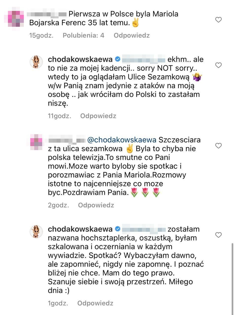 Ewa Chodakowska wraca myślami do krytycznych wypowiedzi Marioli Bojarskiej-Ferenc