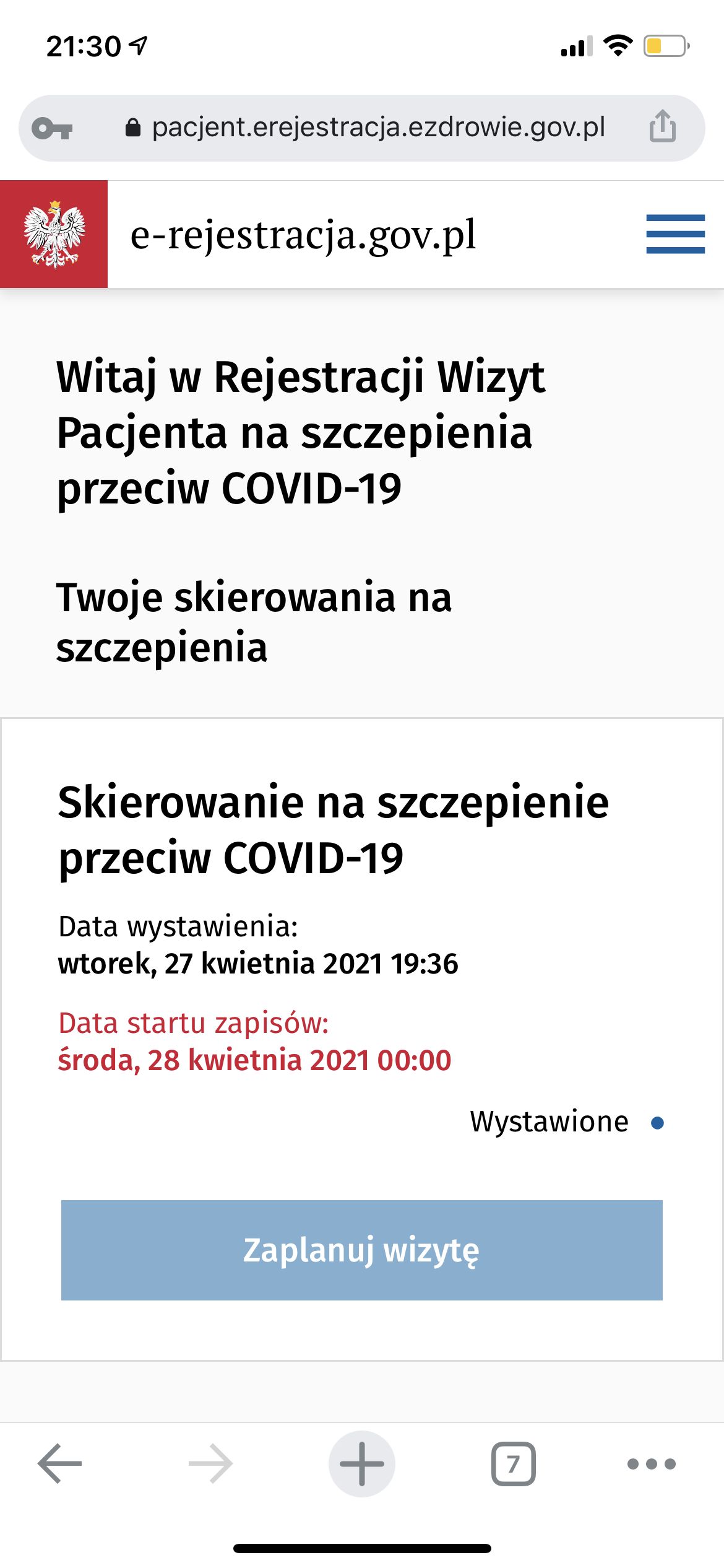 Rejestracja na szczepienie krok po kroku