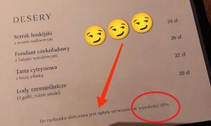 Spojrzał na menu i zrezygnował z obiadu. Oburzyła go wysokość opłaty