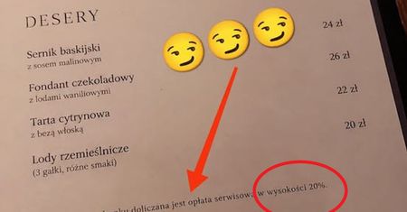Spojrzał na menu i zrezygnował z obiadu. Oburzyła go wysokość opłaty