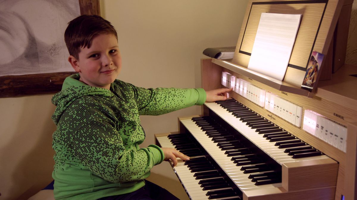 Szymon Konarski, jeden z najmłodszych organistów w Polsce