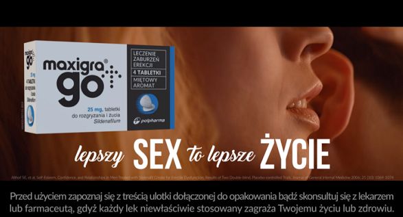 „Lepszy sex to lepsze życie” w reklamie Maxigra Go