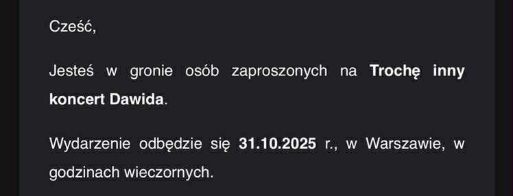 Dawid Podsiadło zagra sekretny koncert