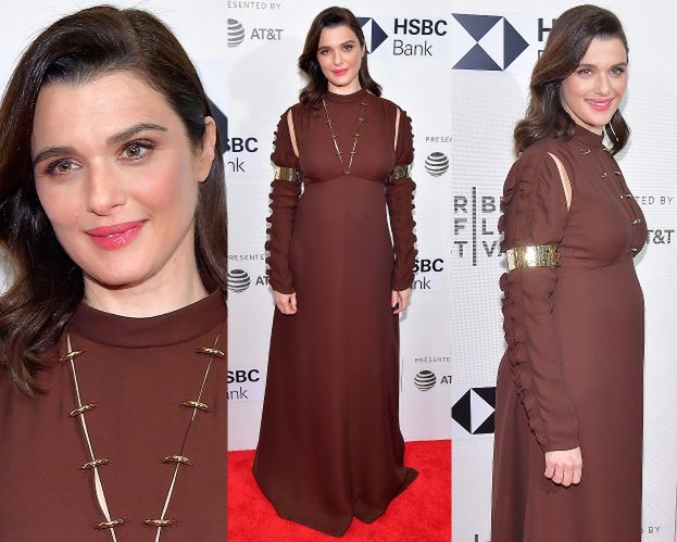 Ciężarna Rachel Weisz chwali się brzuszkiem na ściance