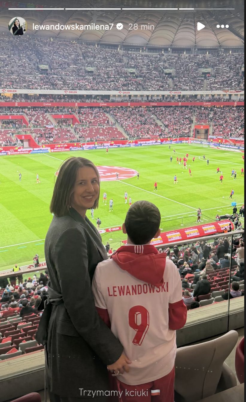 Milena Lewandowska z synem