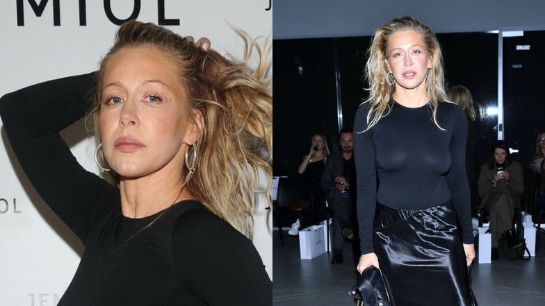 Katarzyna Warnke na pokazie Łukasza Jemioła