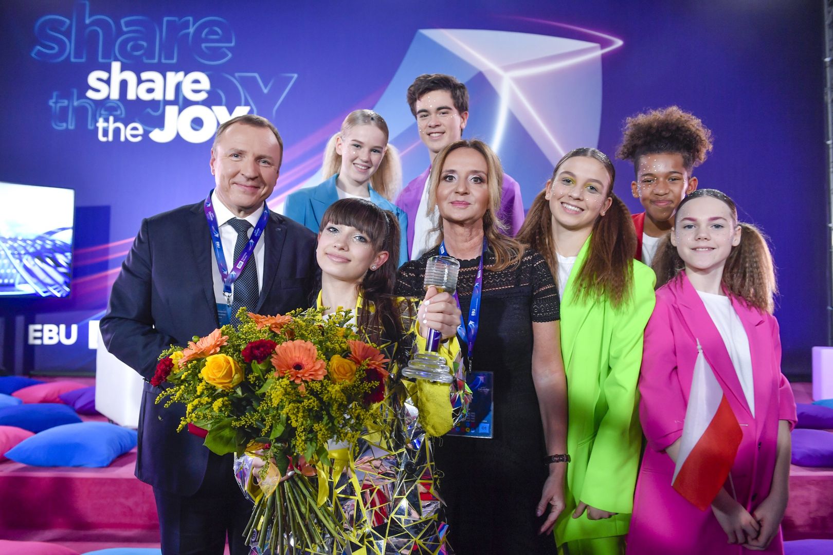 Jacek Kurski i Viki Gabor na Eurowizji Junior 2019