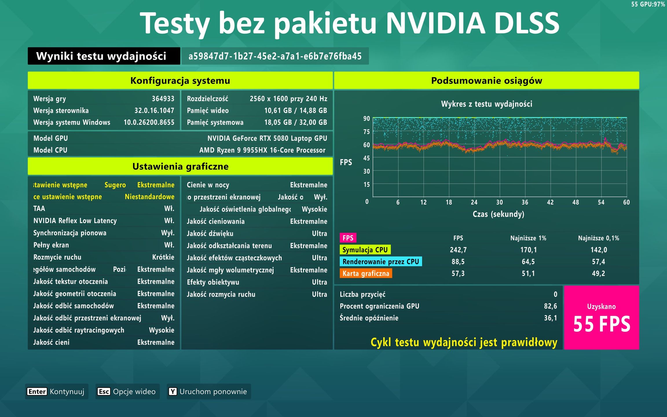 Testy laptopa z NVIDIA GeForce RTX 5080 - Forza Horizon 6 