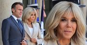 73-letnia Brigitte Macron w jasnym komplecie zjawiła się na kolacji w Pałacu Elizejskim. Klasa? (ZDJĘCIA)