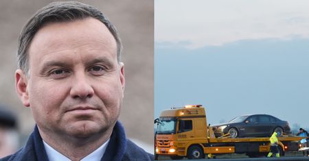 Limuzyna prezydenta Dudy wpadła do rowu na trasie A4!