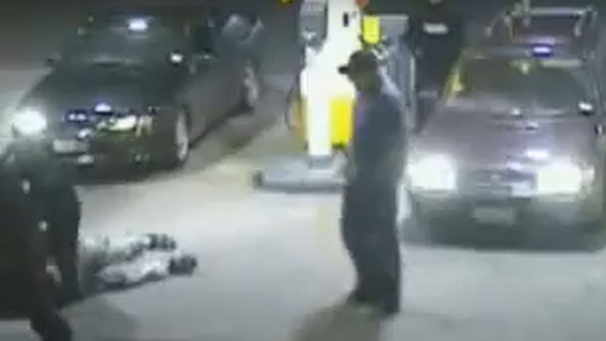 bójka na stacji benzynowej