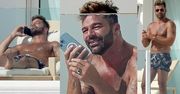 Dawno niewidziany Ricky Martin pręży mahoniową klatę na hotelowym tarasie (ZDJĘCIA)