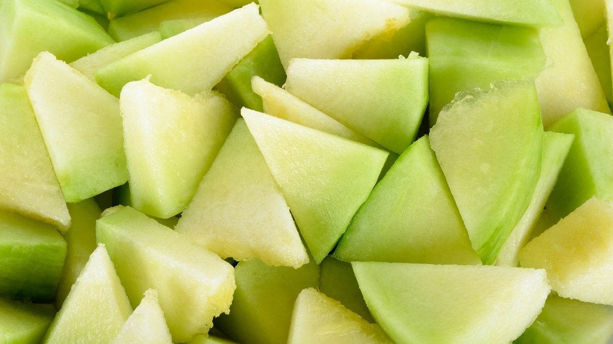 Zielony melon pokrojony w kawałki