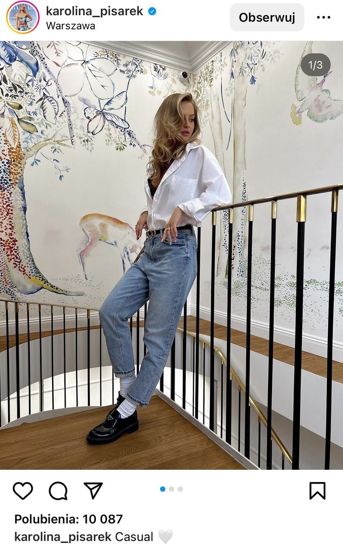 Karolina Pisarek w modnych jeansach
