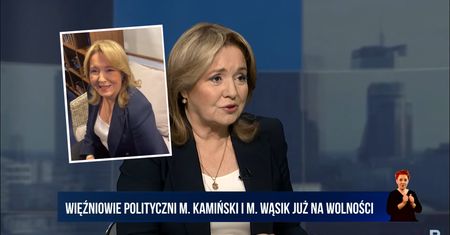 Nagrał Holecką za kulisami. Obok Wąsik i Kamiński z prezentami