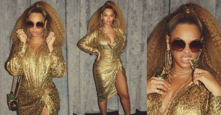 Beyonce cała na złoto w stylizacji za 35 tysięcy