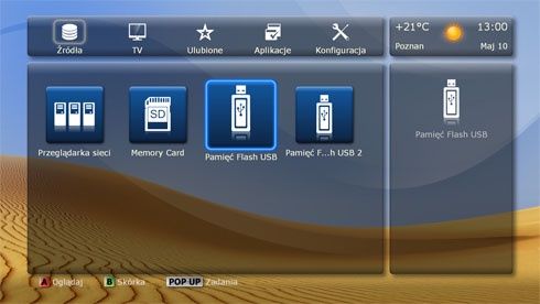 Dune HD Duo - interfejs urządzenia