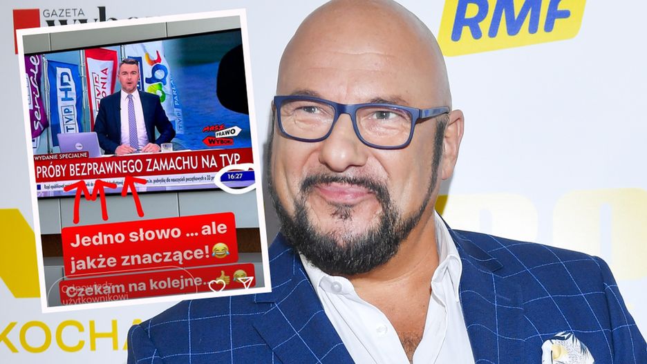 Piotr Gąsowski zakpił z "paskowego" TVP Info