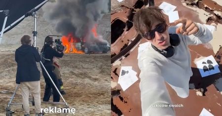 Influencer PODPALIŁ AUTO, żeby nagrać reklamę. Internauci grzmią: "Co za TYP! Ekologia w pełnej krasie". Komentarze znikają...