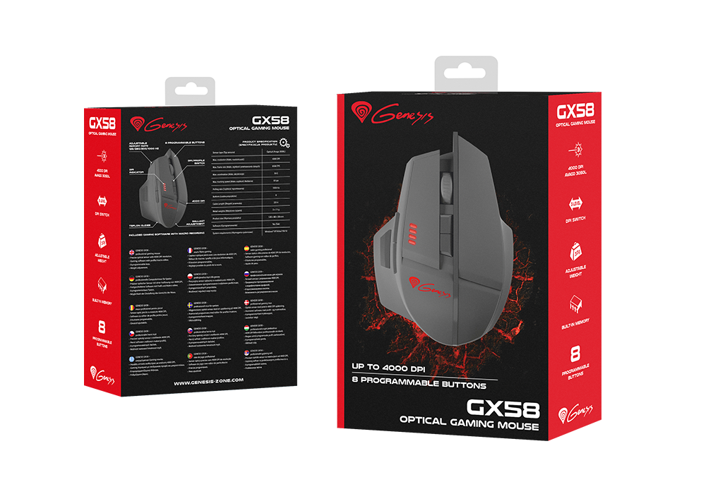 Genesis GX58: mysz do gier z dedykowanym przyciskiem snajperskim 4