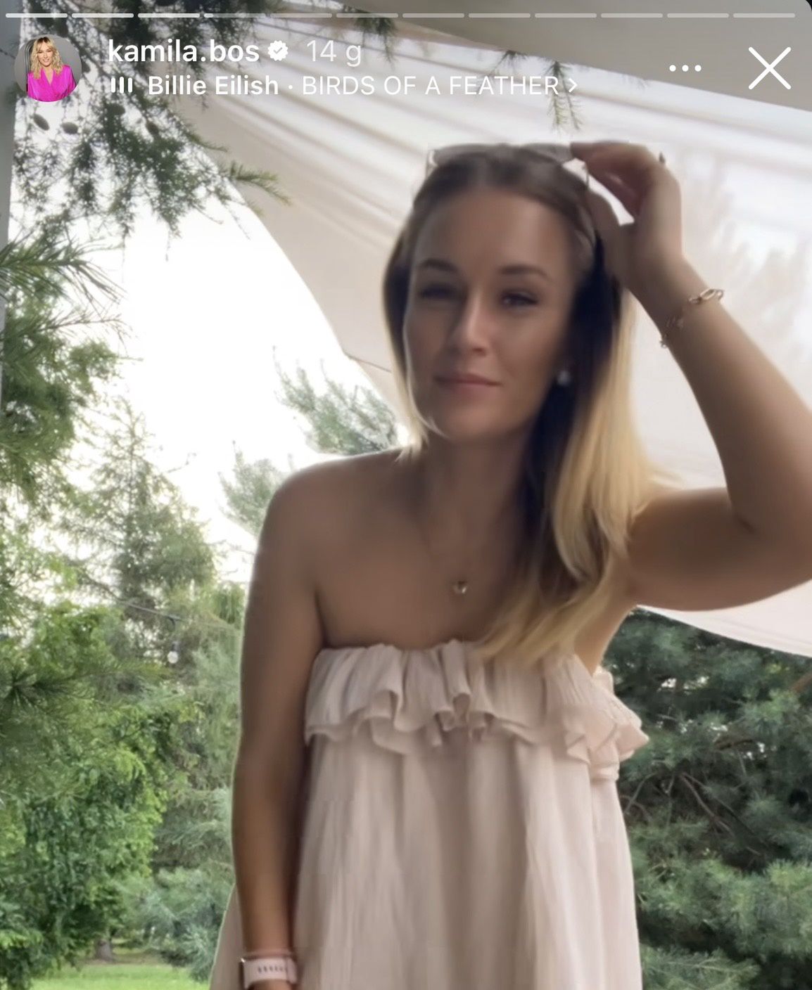 Kamila Boś w pudrowej sukience