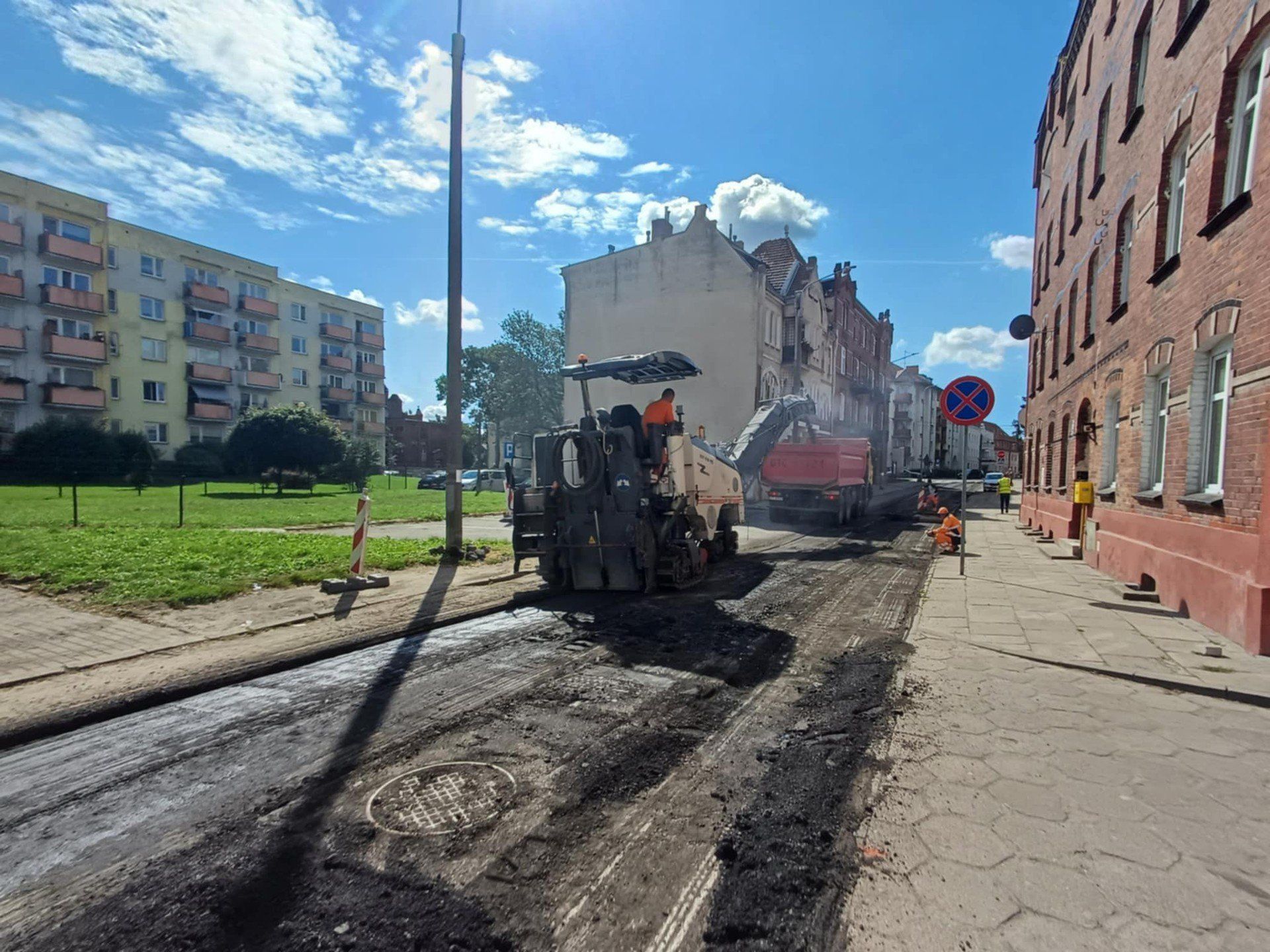 Trwa przebudowa ul. Jagiellońskiej w Malborku