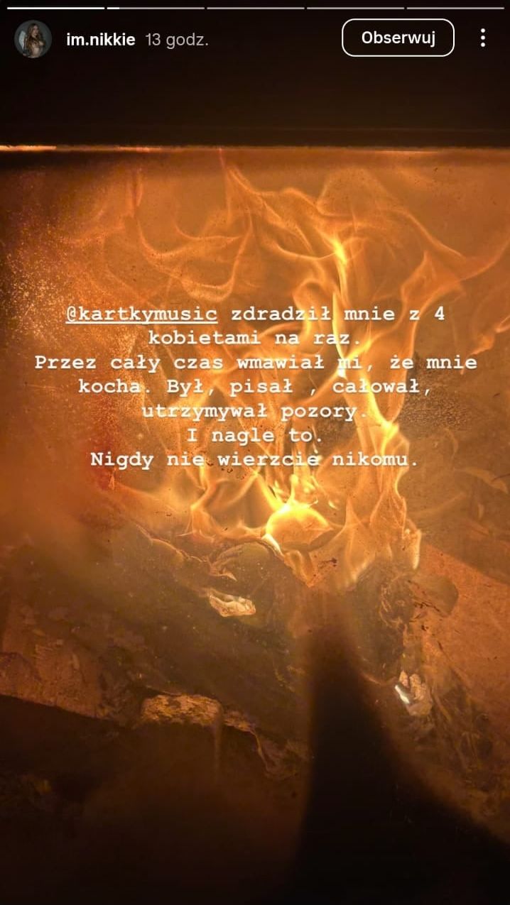 Nicol Ślusarz oskarża Kartky'ego