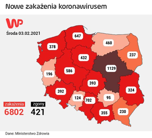 Koronawirus w Polsce. Mapa zakażeń