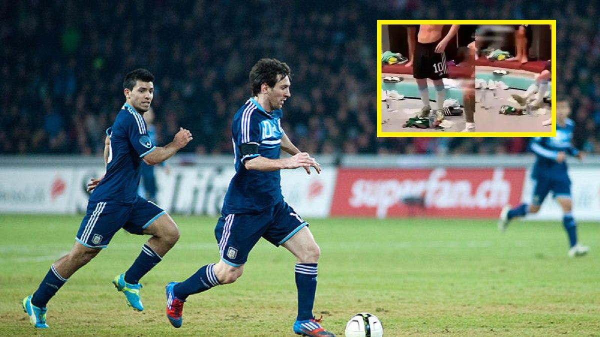 Lionel Messi i Sergio Aguero w barwach reprezentacji Argentyny
