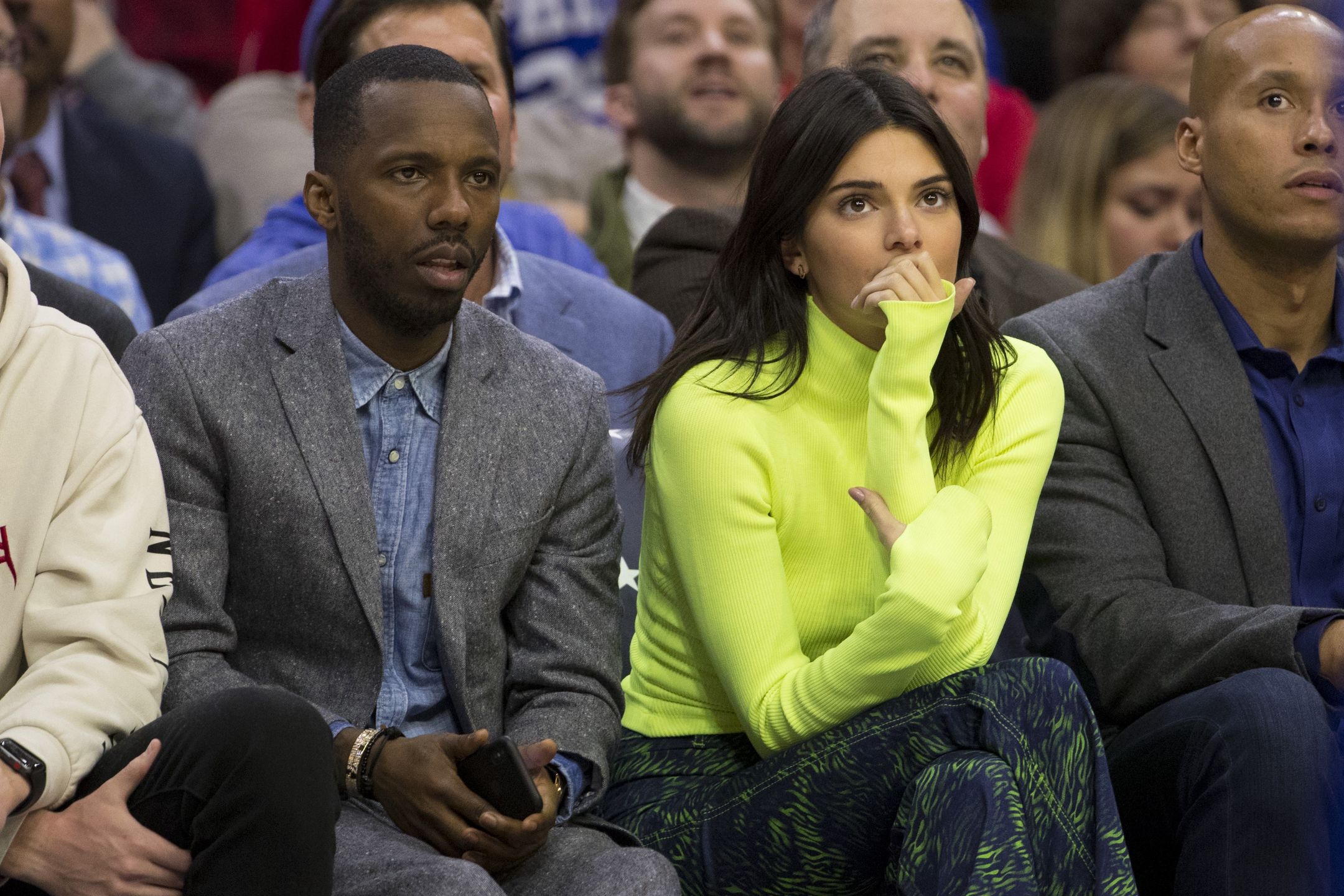 Rich Paul na meczu u boku Kendall Jenner
