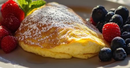 Dodałam to do omletu. Wyszedł kremowy, mięciutki i taki jak chmurka