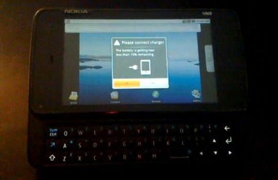 Nokia N900 z Androidem (Fot. slashgear.com)