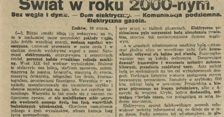 Jak wyobrażano sobie czasy współczesne niemal 90 lat temu?