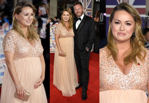 Ola Jordan w szóstym miesiącu ciąży bryluje na londyńskim rozdaniu nagród w sukni za 420 złotych (ZDJĘCIA)