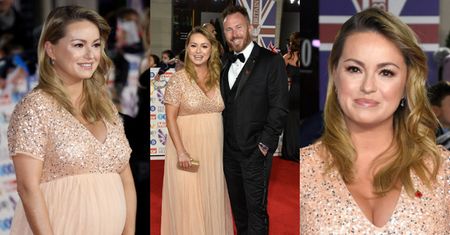 Ola Jordan w szóstym miesiącu ciąży bryluje na londyńskim rozdaniu nagród w sukni za 420 złotych (ZDJĘCIA)