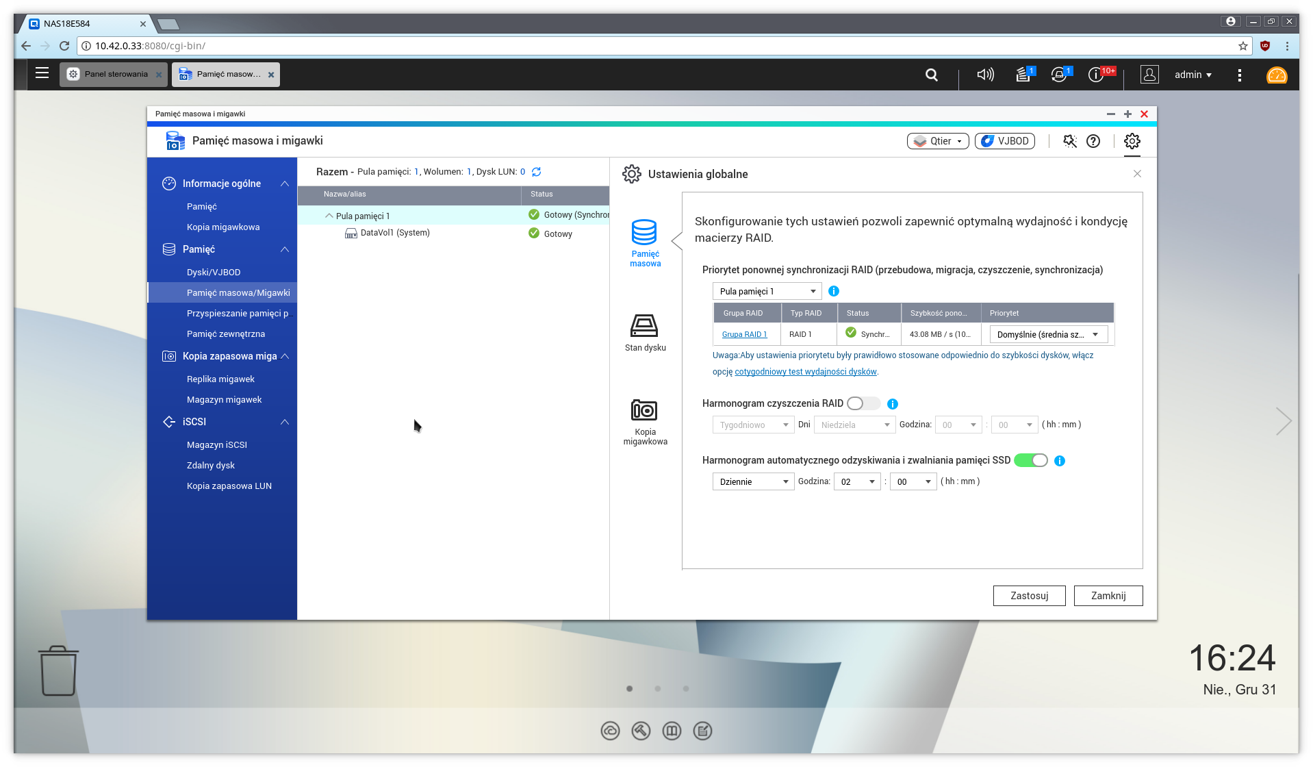 QNAP TVS-882BR: test profesjonalnego dysku sieciowego z nagrywarką Blu-ray 12