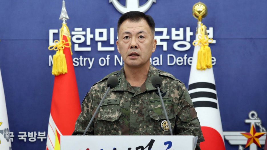 Gen.Kang Ho-pil przemawia w Ministerstwie Obrony Korei Południowej