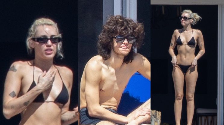 Rozgogolona Miley Cyrus i jej NOWY CHŁOPAK wygrzewają się w meksykańskim słońcu