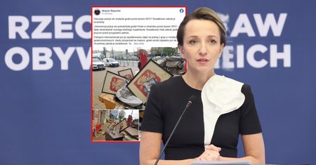 Godła Polski w śmietniku przed biurem RPO? "Przekazano nagrania"