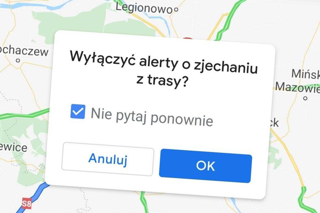 Mapy Google: alerty o zjechaniu z trasy dostępne w Polsce. To hak na porywaczy i oszustów