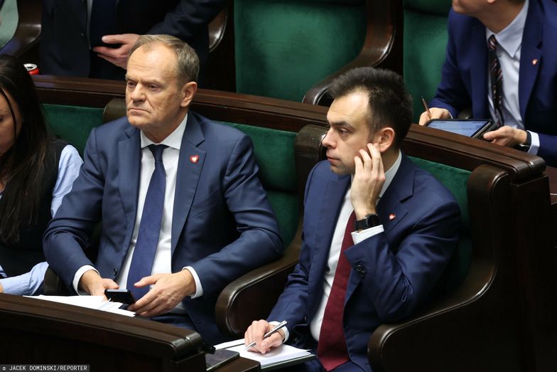 Na zdjęciu premier Donald Tusk i minister finansów Andrzej Domański