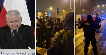 Protesty i zatrzymania przed wiecem PiS. "Jak stan wojenny"
