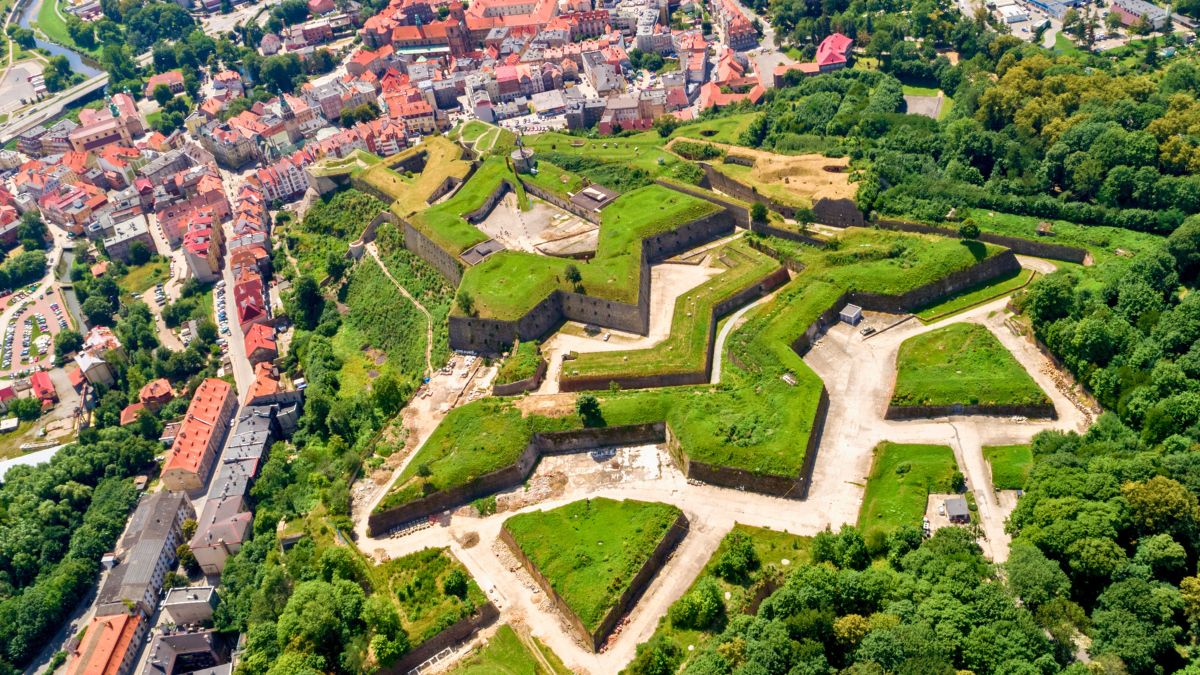 Twierdza Kłodzko widziana z góry