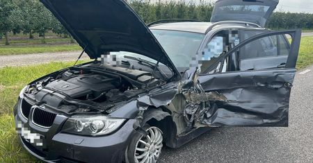 Kierowca BMW uciekł. Po chwili wyskoczył z krzaków