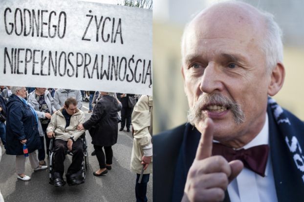 Janusz Korwin-Mikke pogardliwie o niepełnosprawnych: "Przez 40, 50 lat żyli bez zasiłków, więc MOGĄ ŻYĆ DALEJ"