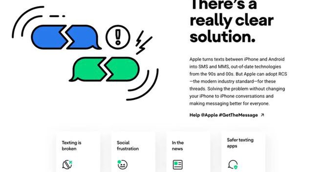 Google wywiera presję na Apple za pomocą kampanii „Get the Message”